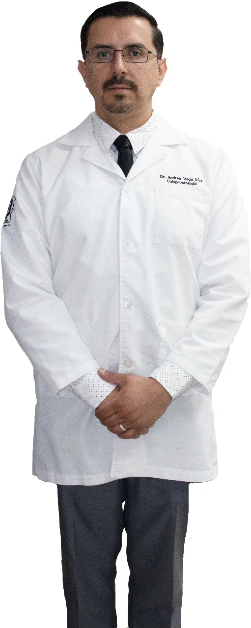 Foto del Dr. Andrés Santiago Vega Diaz, especialista en Cirugía General y Coloproctología