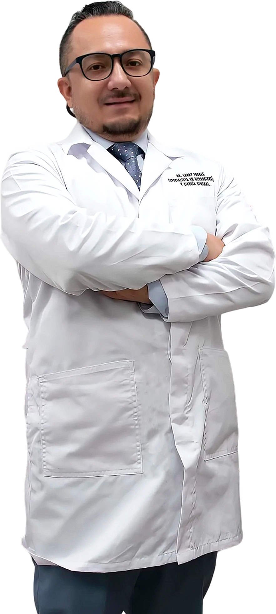 Foto del Dr. Larry Torres Criollo, especialista en Neurocirugía