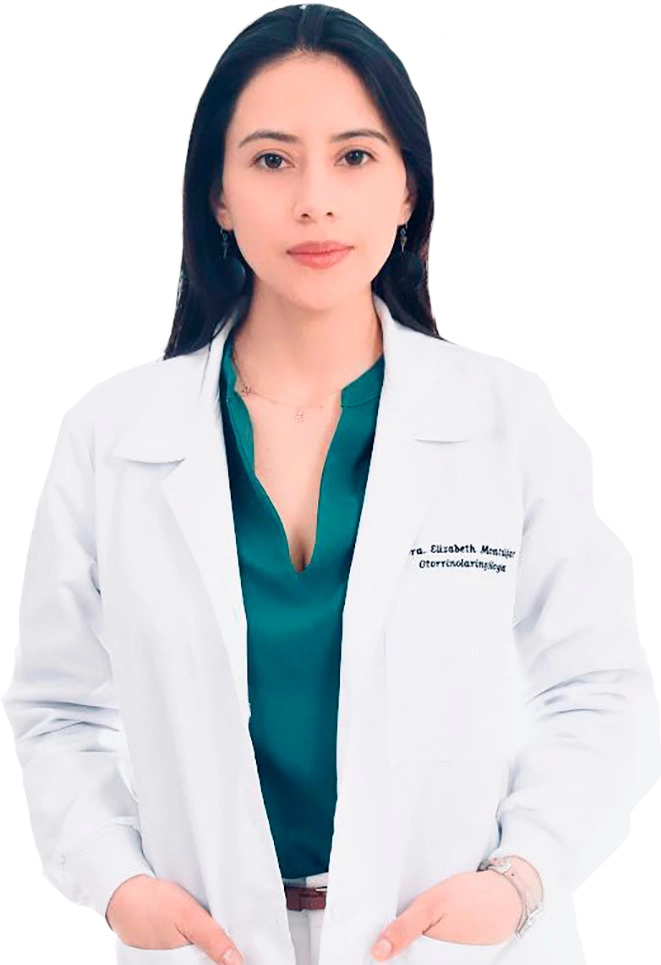Foto de la Dra. Elizabeth Montúfar Paguay, especialista en Otorrinolaringología